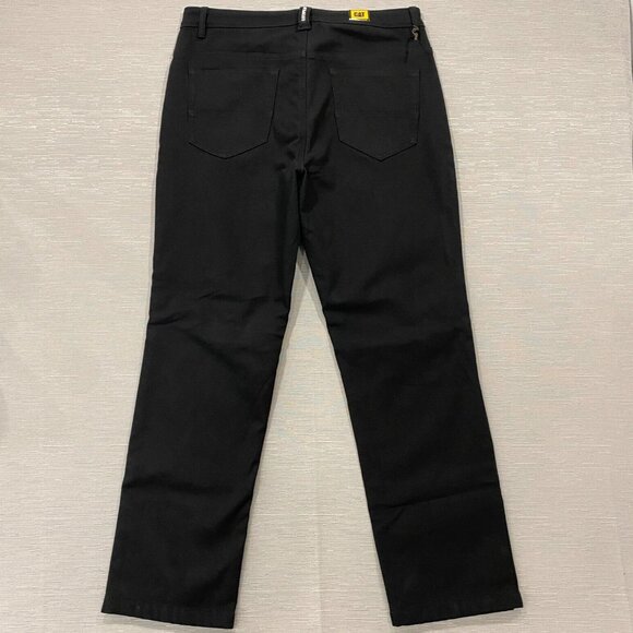 CAT Caterpillar Work Pants Mens 36 x 32 Black Canvas Fleece Lined Insulated - Picture 4 of 12